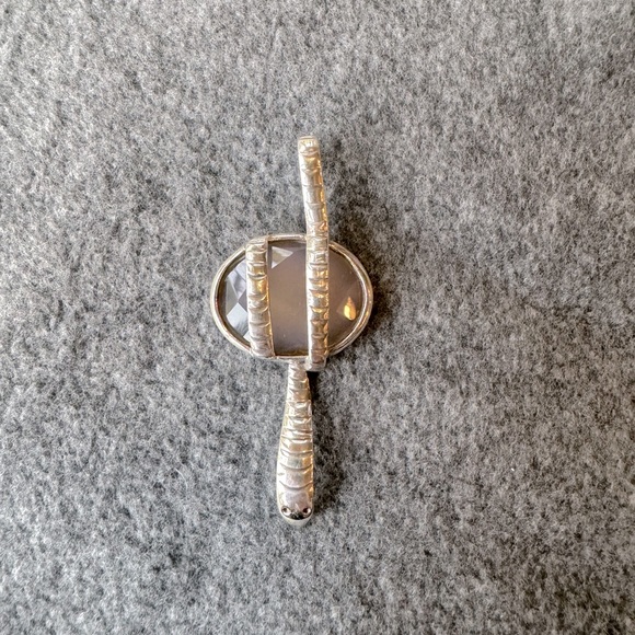 Sterling silver and rose quartz necklace handmade rose quartz pendant - Picture 1 of 3